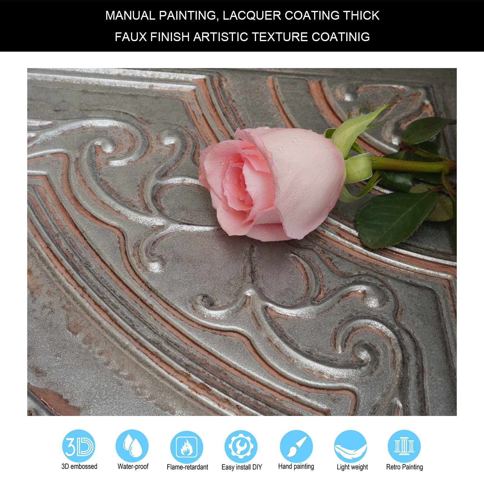 Village style ceiling tiles Decorative pvc panels for Restaurant PL02 10Pcs