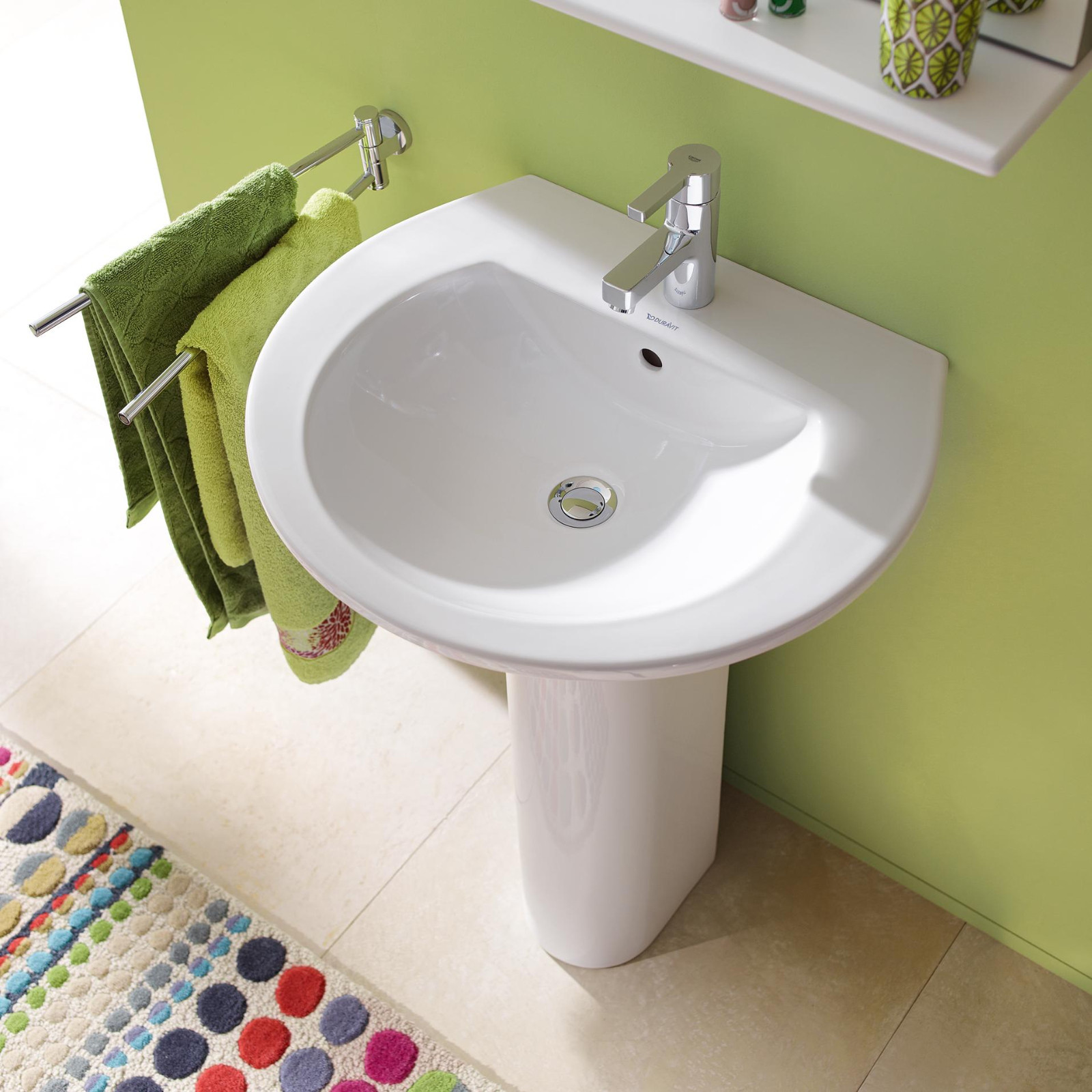 Duravit 26215500001 Darling New Washbasin WonderGliss – 1 Faucet Hole FAST SHIP