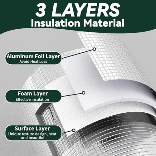 Flehomo Insulation Cover Kit for Attic Stairs & Ceiling Vent, 3-Layers Heat I…