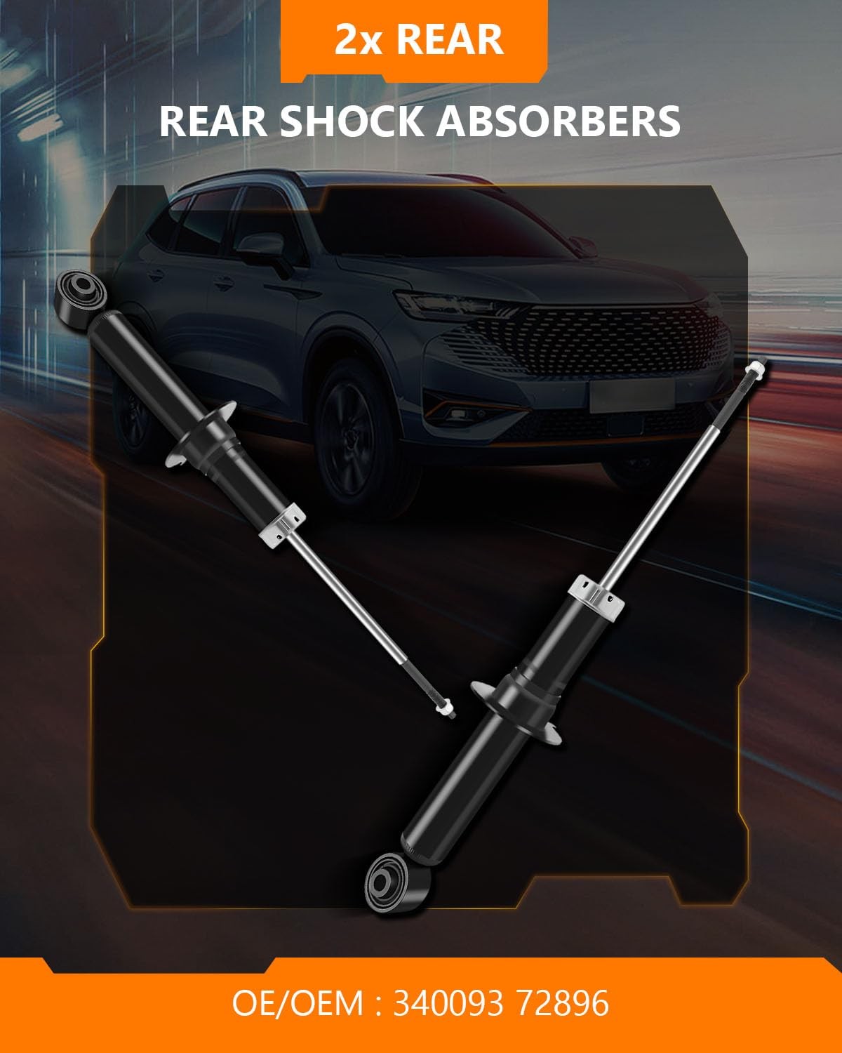 Rear Shocks Struts for Dodge Journey 2011-2019 340093 2pcs