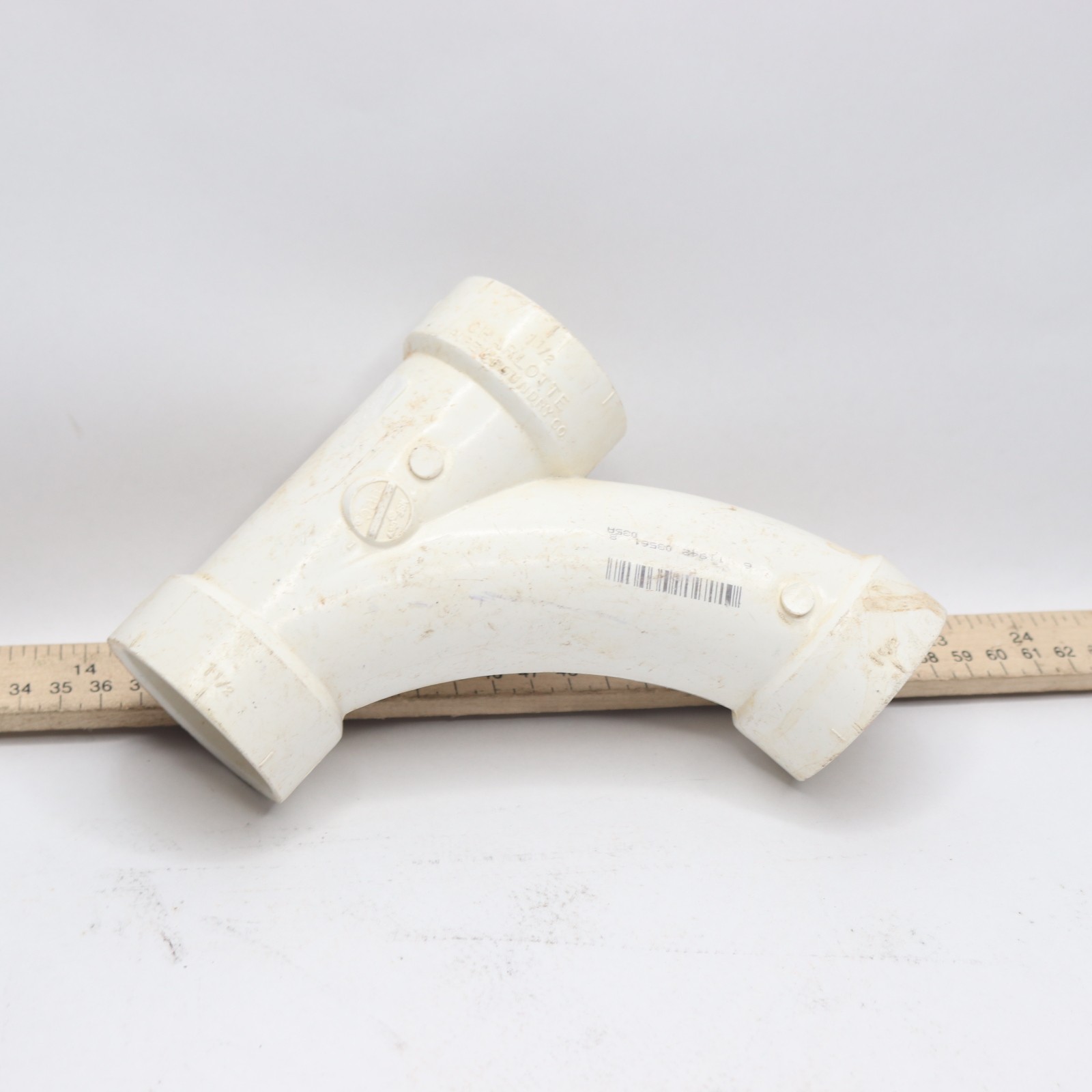 Charlotte Pipe 1-1/2 in. DWV PVC Comb Wye and 1/8 in. Bend Fitting