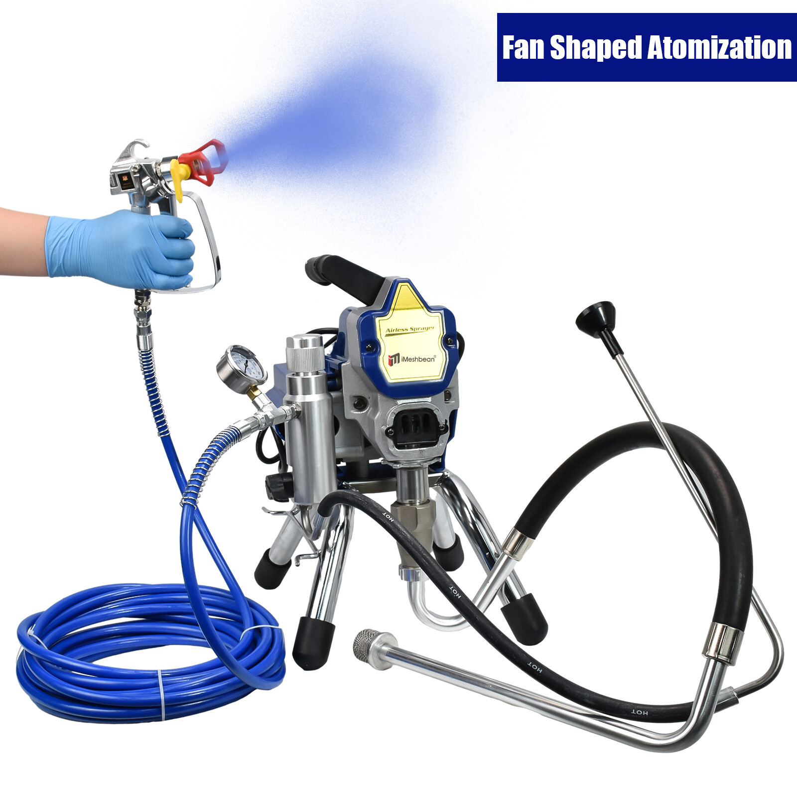 3500W High Pressure Airless Paint Sprayer High Efficiency Power Painting 220V