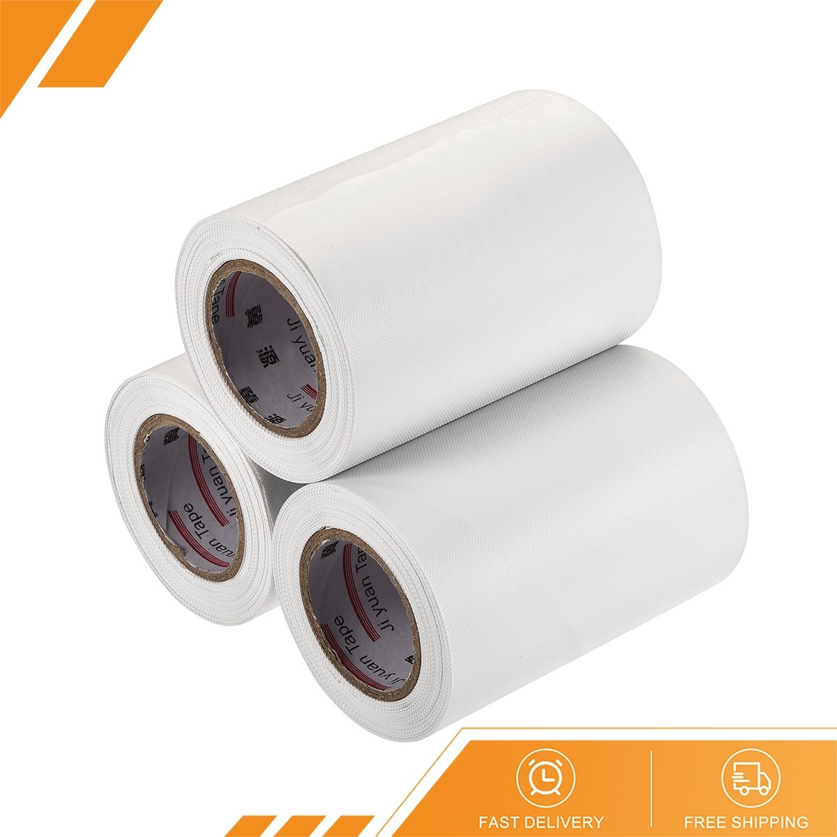 3 x Pipe Tapes Non-Adhesive 10cmx13m Protective Tube Protector White