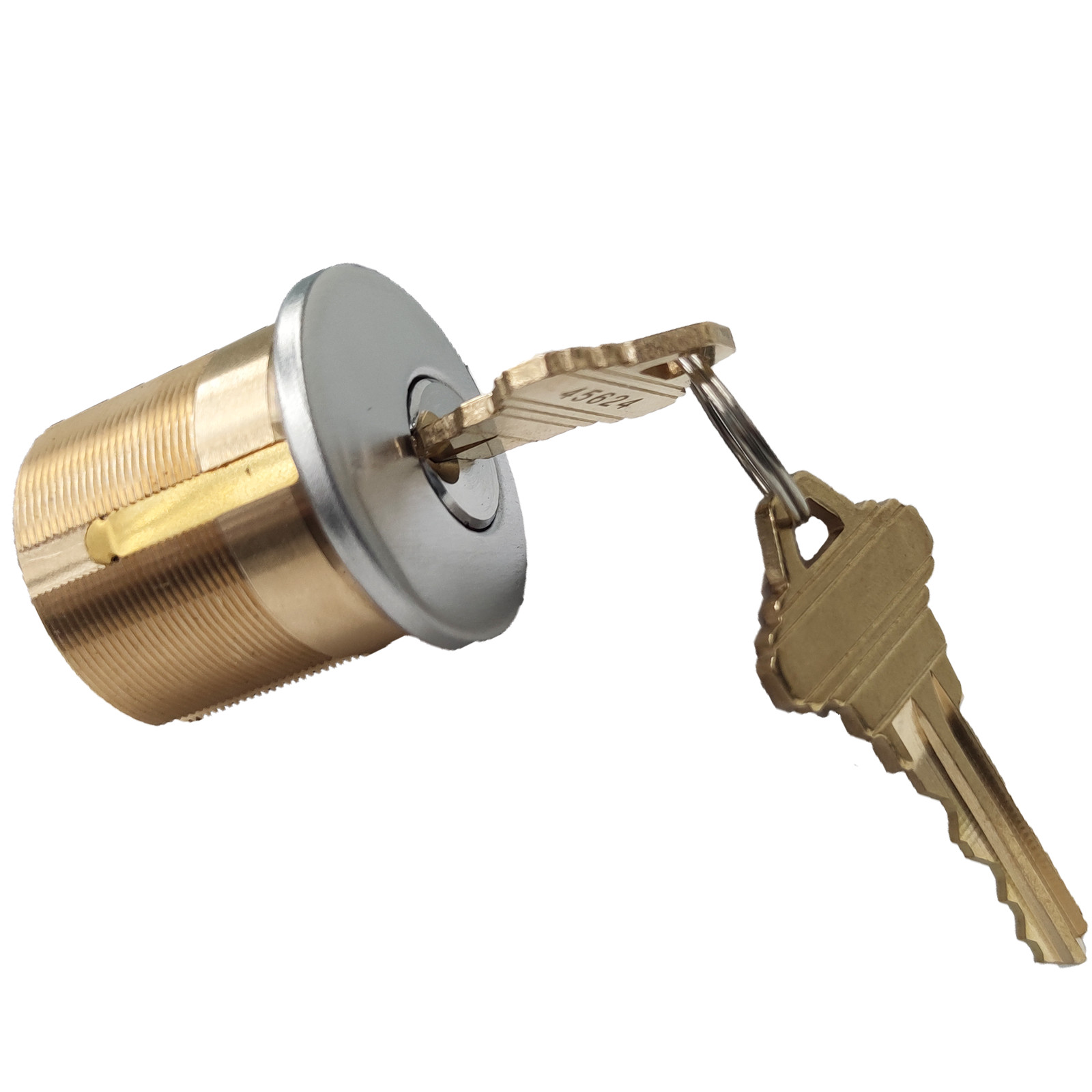 2Set Mortise Lock SC1 KD Cylinders Adams Rite 4 Keys For Store Front Door Brass