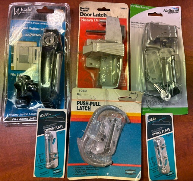 Screen/Storm Door Hardware Lot (6 Items)