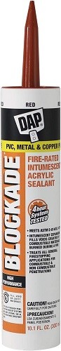 BLOCKADE® Fire-Rated High-Performance Intumescent Acrylic Sealant, 10.1Oz Red