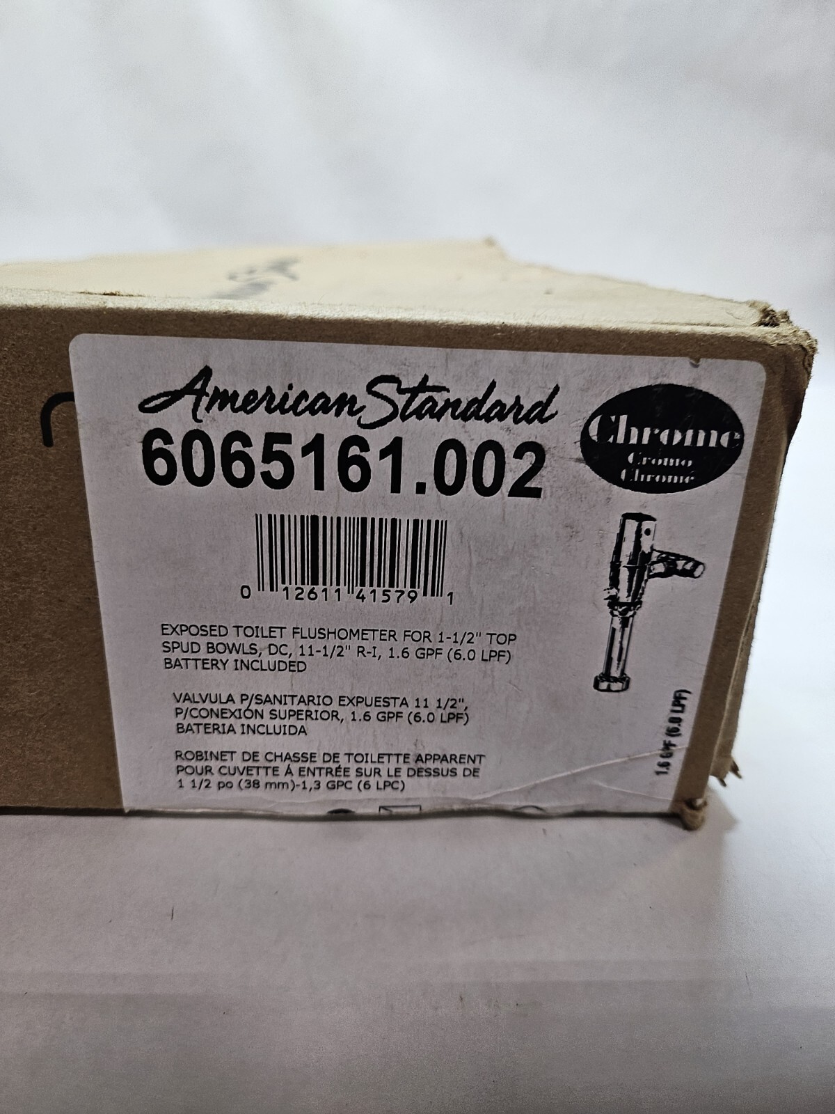 American Standard 605161.002 Exposed Selectronic Battery Toilet Flush Valve