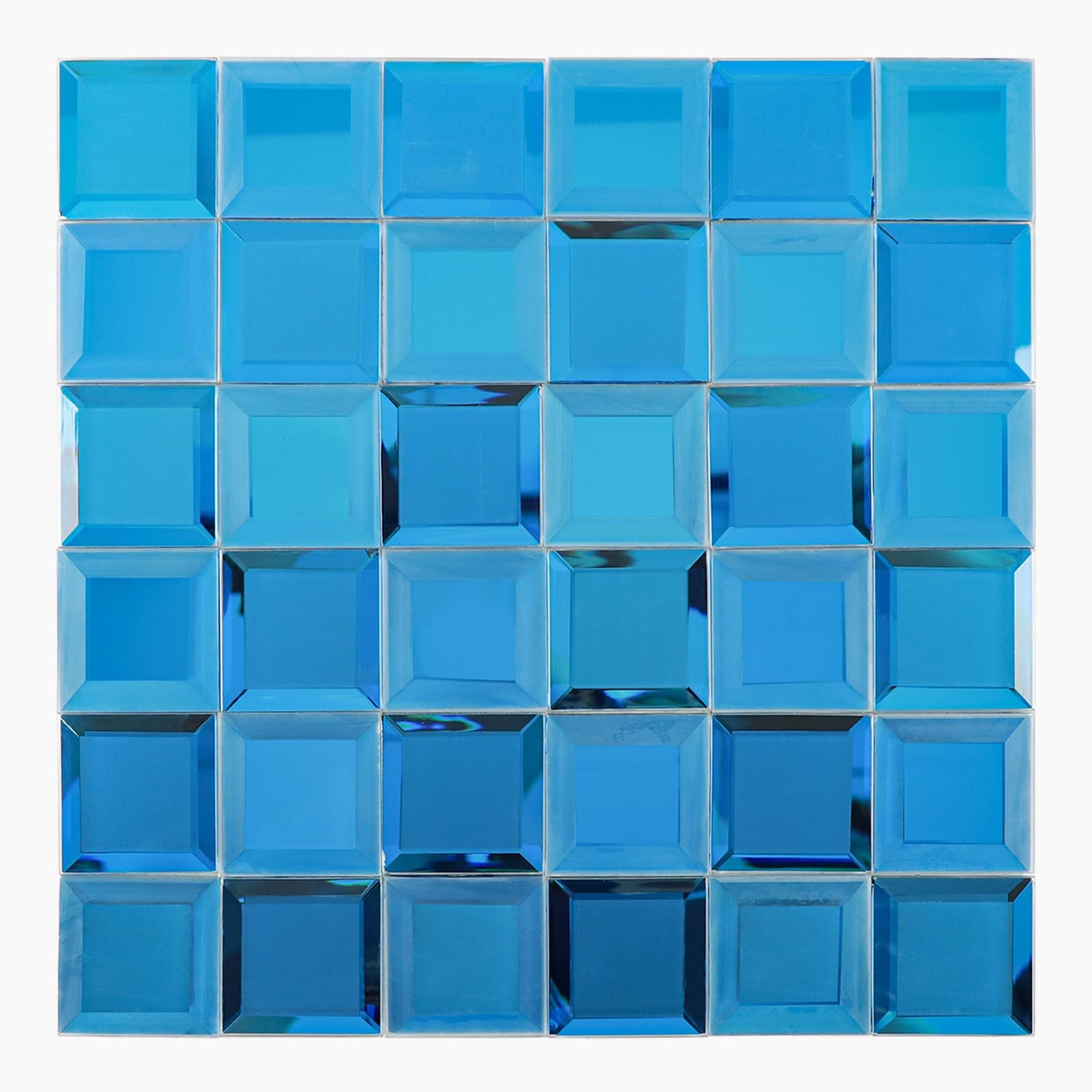 Miscasa Blue Peel And Stick Mirror Backsplsh Self Adhesive Reflection Glass