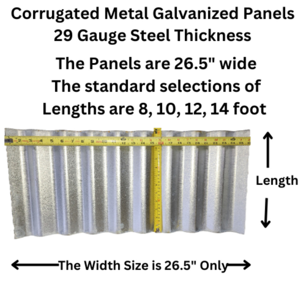Corrugated Galvanized 29 Gauge Steel Roof Panel – local pickup or local delivery