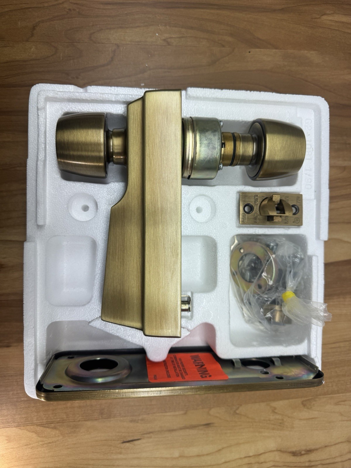 Simplex 1000 Series – Push Button Lock Handle – 5B Brass 1000-2B / 1021B *NO BOX