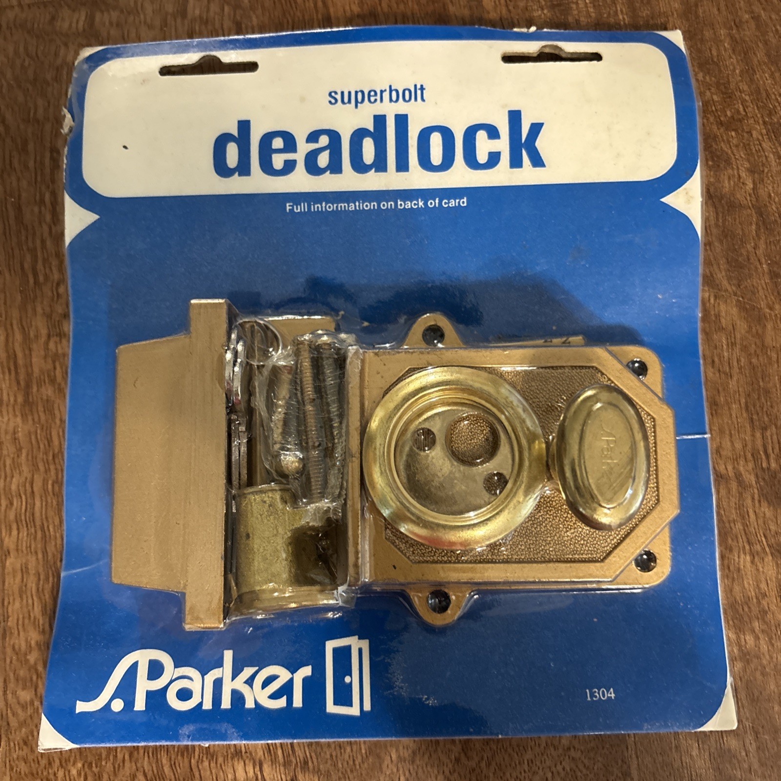 S. PARKER LOCK DEADBOLT Model 1304 Deadlock With X- Large Bolt 3/4”x5/8”x1” Bolt