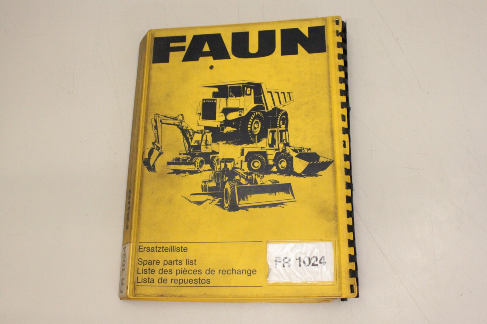 FAUN WERKE Hydraulikbagger FR 1024 Ersatzteileliste Ersatzteilekatalog FR1024