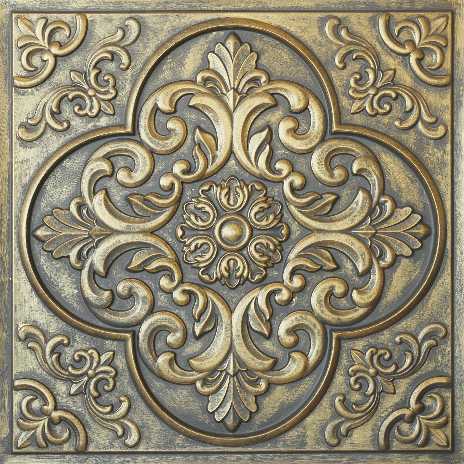 Vintage Pattern Tin Ceiling Tiles Emboss interior wall panel for Cafe PL88 10Pcs