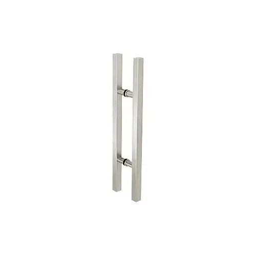CRL Brushed Stainless Glass Mounted Square Ladder Style Pull Handle 24″ Long