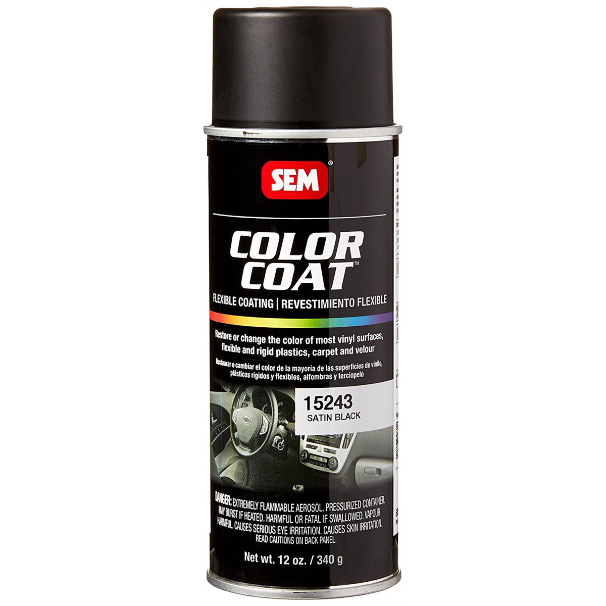 SEM Paints Color Coat Satin Black 15243