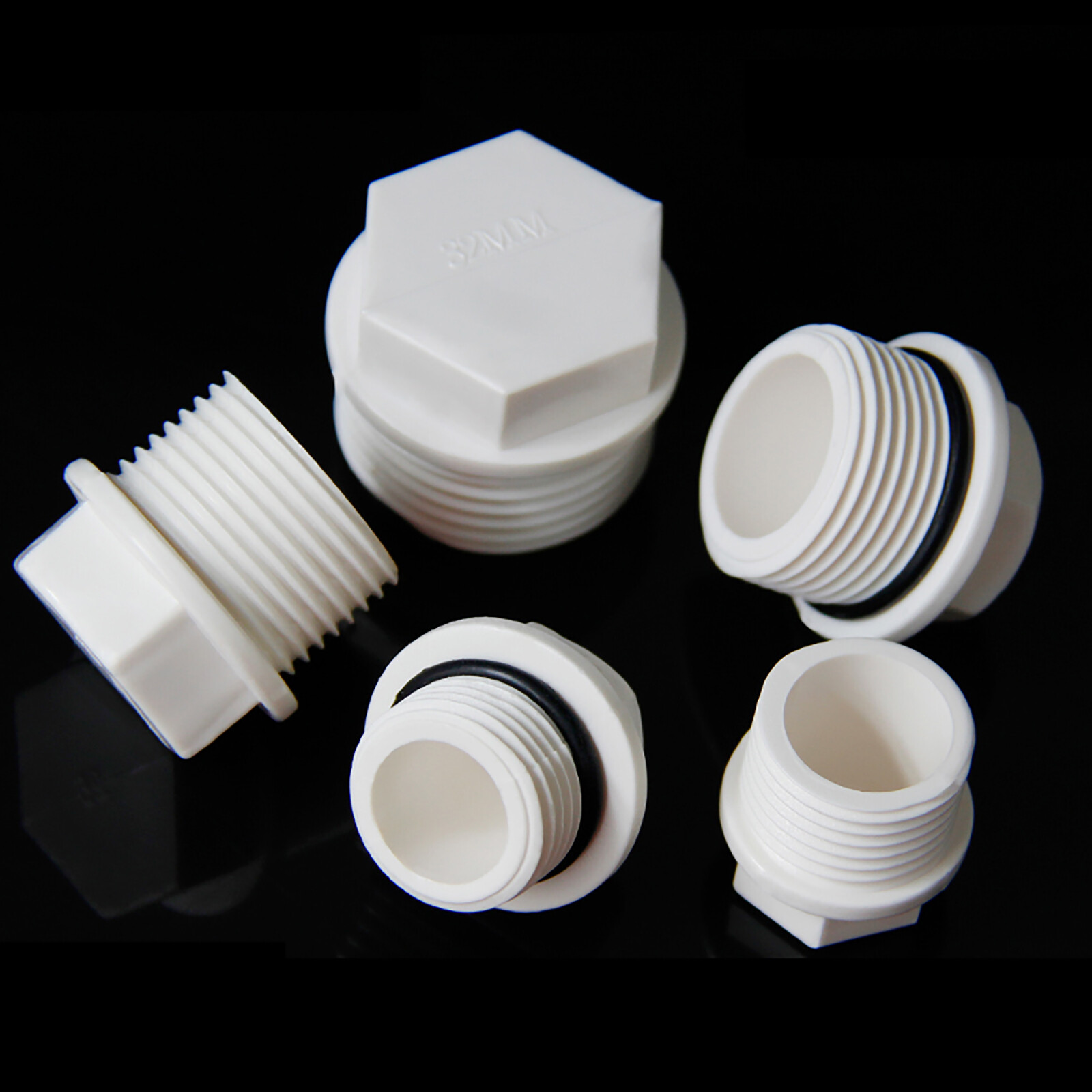PVC Plug BSP Male Thread Pressure Water Pipe Fittings 1/2 – 1″ With or No Seals