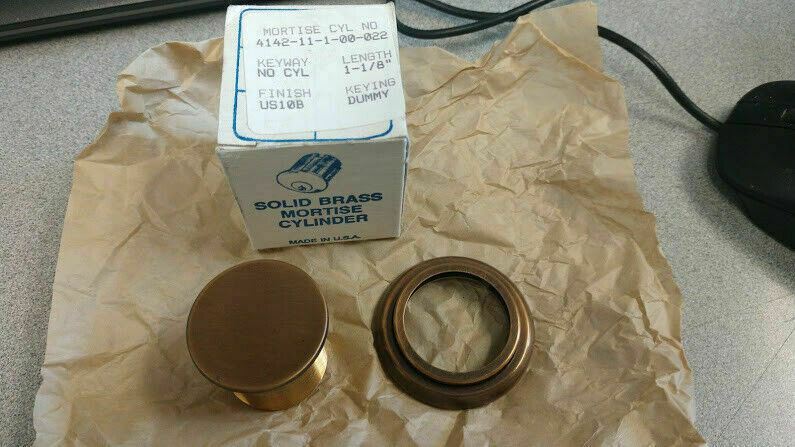 KABA ILCO 4142-11-1 -00-022 (NOW 7180) 1 1/8″ DUMMY MORTISE CYLINDER US10B**
