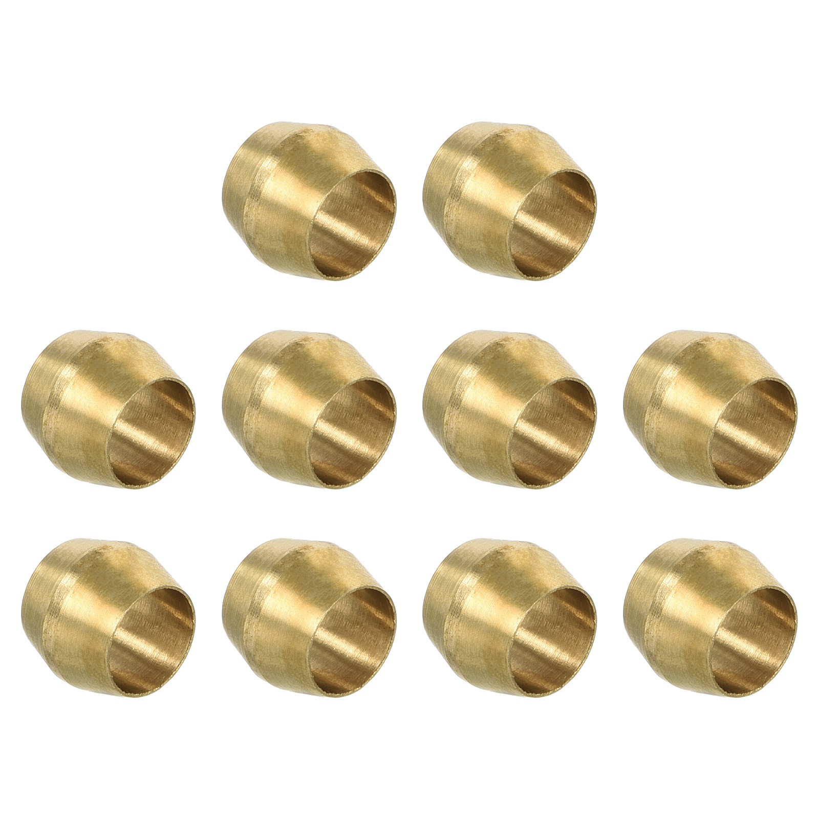 10pcs 3/16″ ID Tube Sleeve Ferrules Brass Compression Fitting Assortment Kit