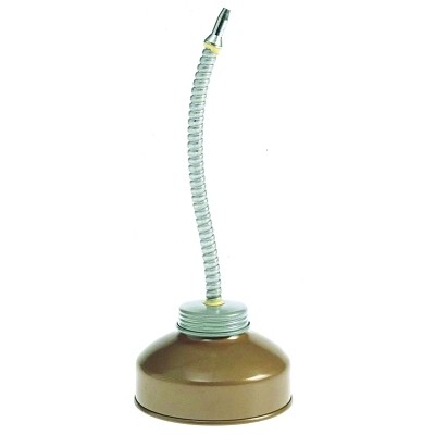 Spring Bottom Oilers, 6 oz, Manual Push, Flexible 7 in Spout Goldenrod 506