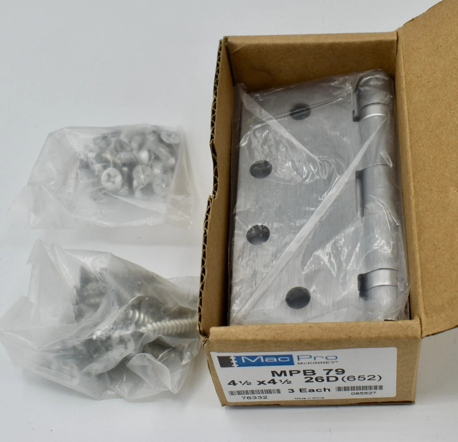 3pcs McKINNEY MacPro MPB 79 Hinges 4 1/2 x4 1/2 26D 653