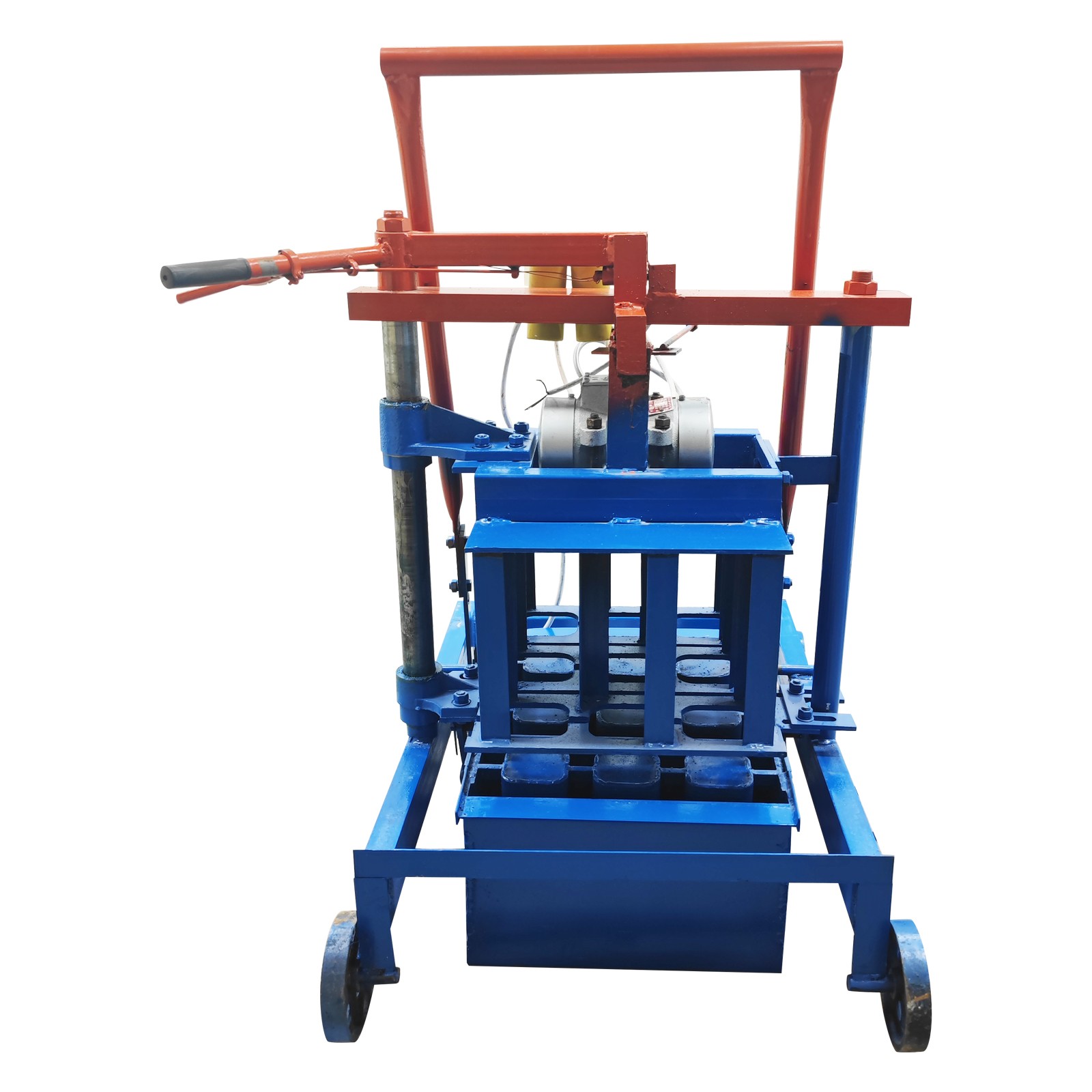 220V Hand-propelled Hollow Soil Block Brick Molding Machine Cement Brick Molds