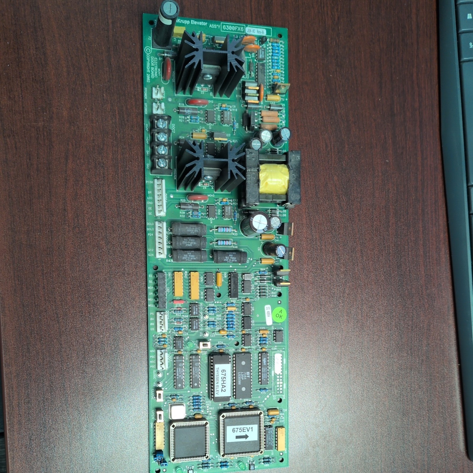 ThyssenKrupp / Dover 6300FX6 Elevator Door Control Board