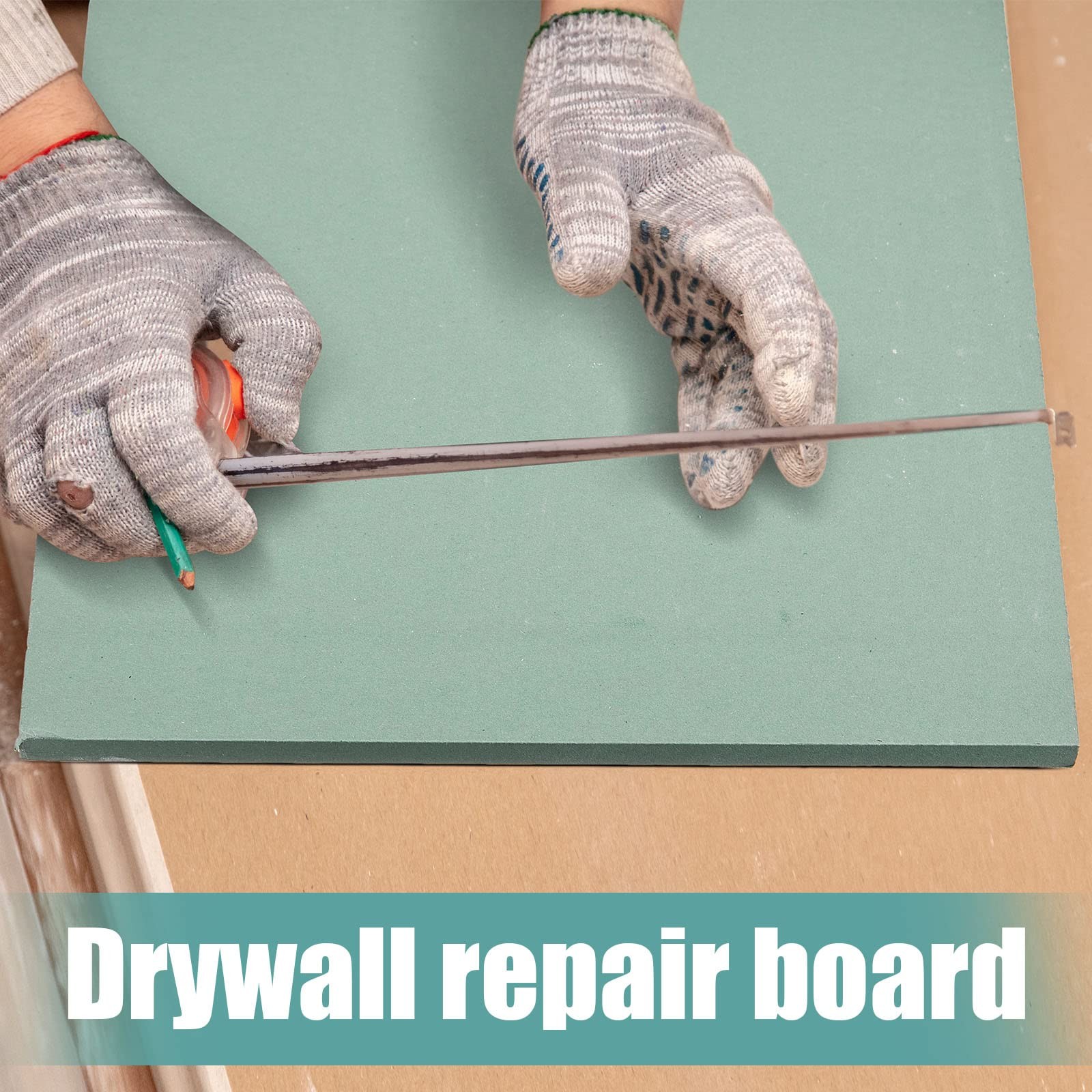 Drywall Repair Patch Panel, 2 Pcs, Green, 12 x 12 x 1/2 in