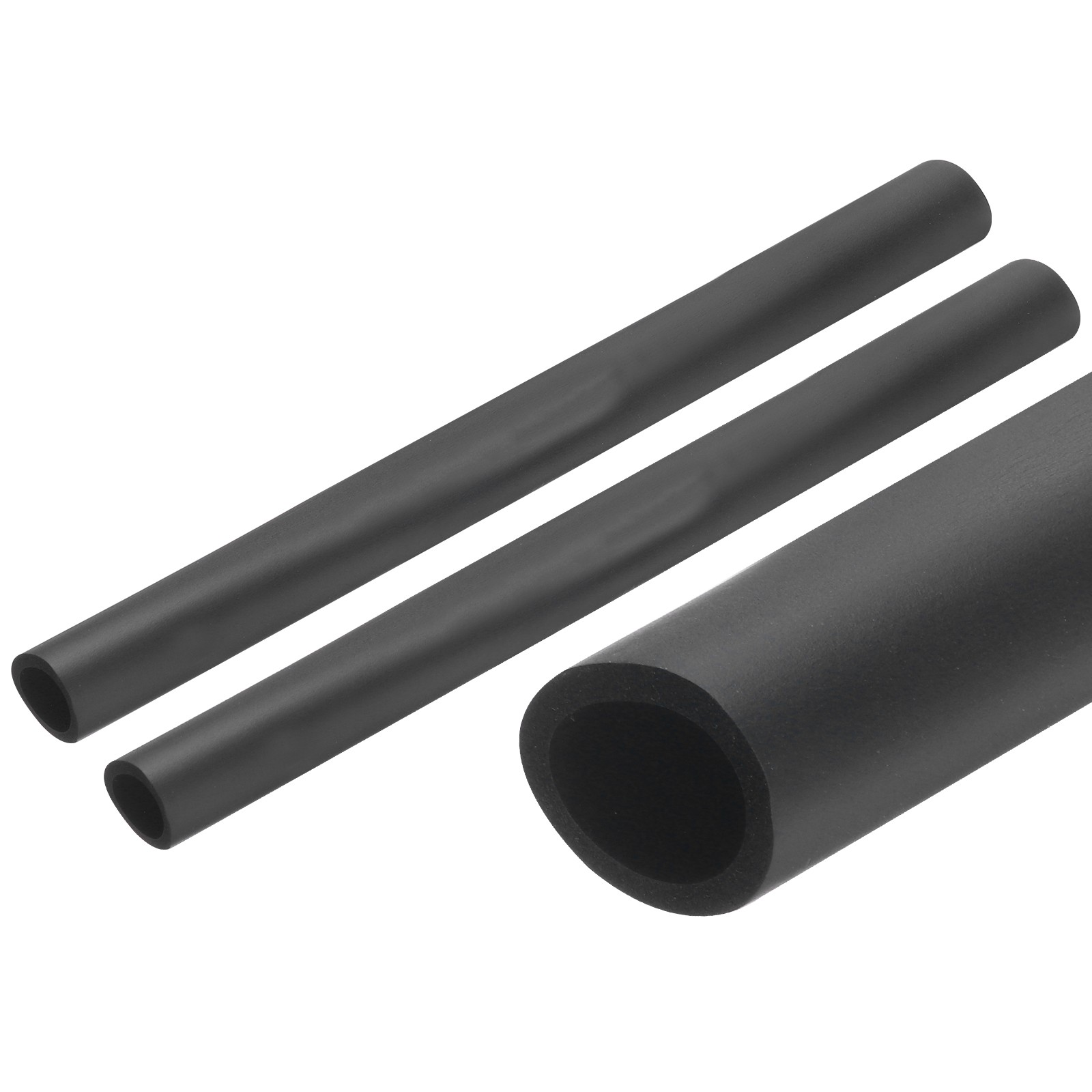 2Pack Foam Tubing for Handle Grip Pipe Insulation 19mm ID 25mm OD 0.25m Black