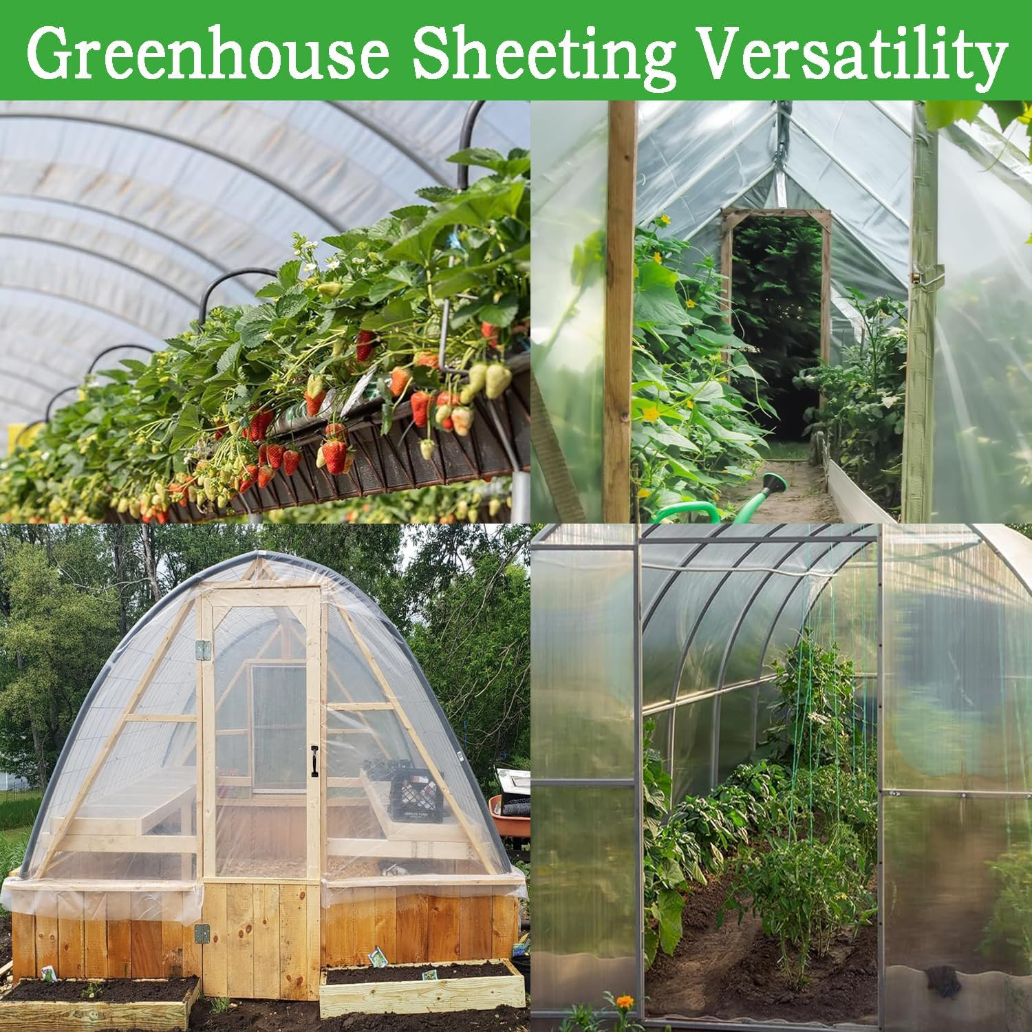 10X20 FT Greenhouse Plastic Sheeting, 6 Mil Clear Poly Film Cover | Waterproof W