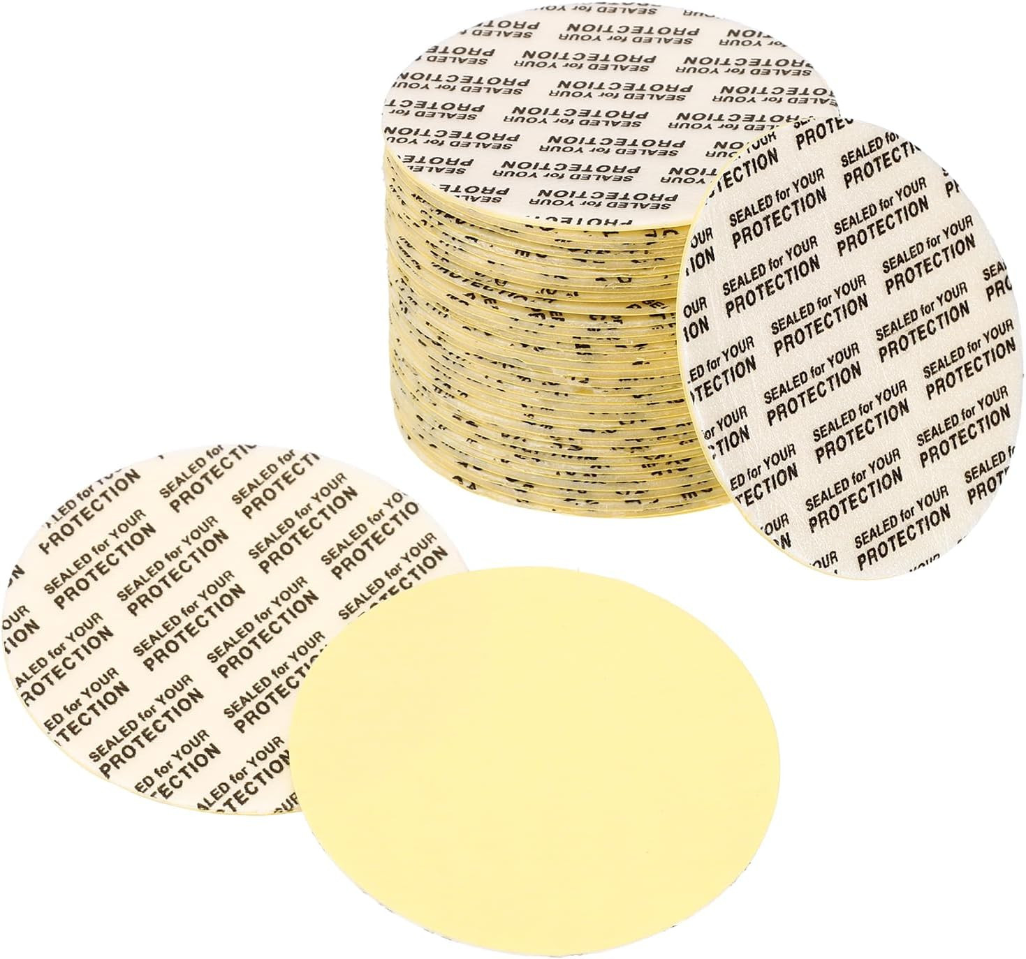 89Mm/3.5Inch Pressure Sensitive Seal, 200 Pack Adhesive PS Foam Lid Cap Liners R