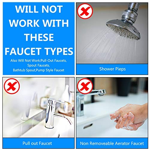 Hotop 7 Pieces Faucet Adapter Kit, Brass Aerator Male/Female
