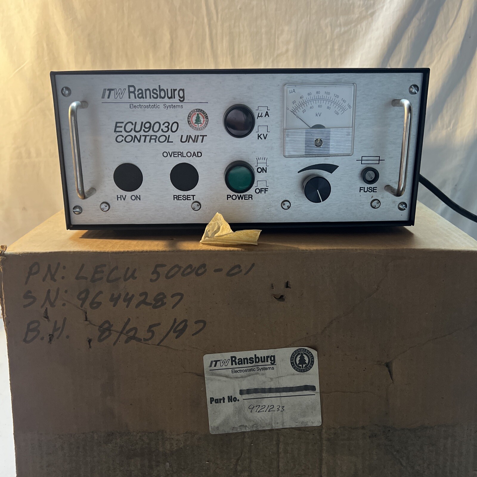 USED ITW Ransburg ECU9030 Paint Gun Control Unit / Power Supply