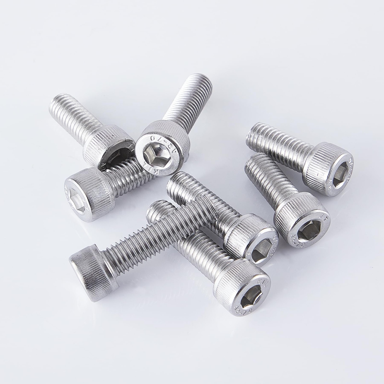 M5-0.8 x 12mm Socket Head Cap Screws Bolts, 304 Stainless Steel (A2-70), Alle…