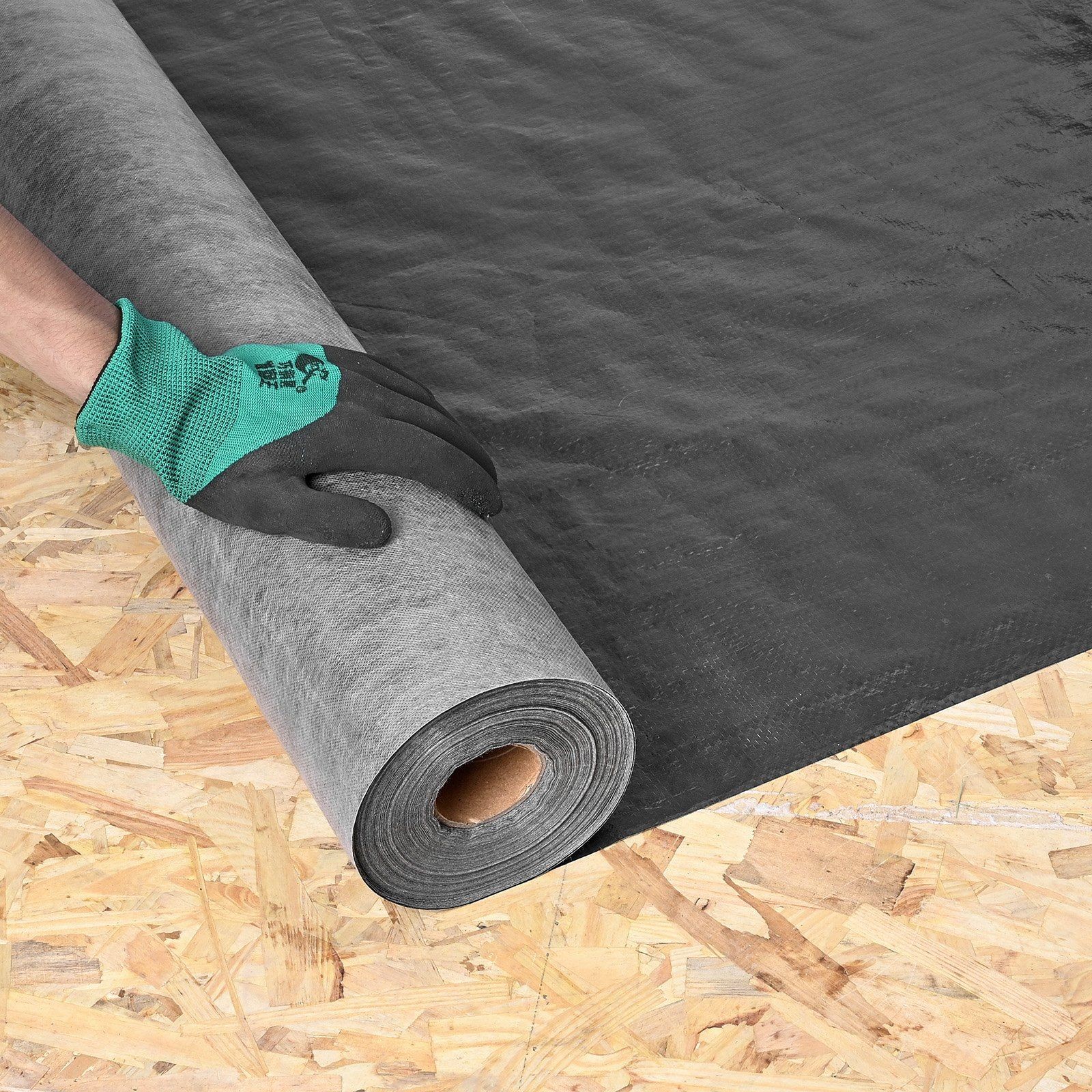 4x250ft 0.17mm Heavy Duty Tear-Resistant Plastic Sheeting Black Vapor Barrier