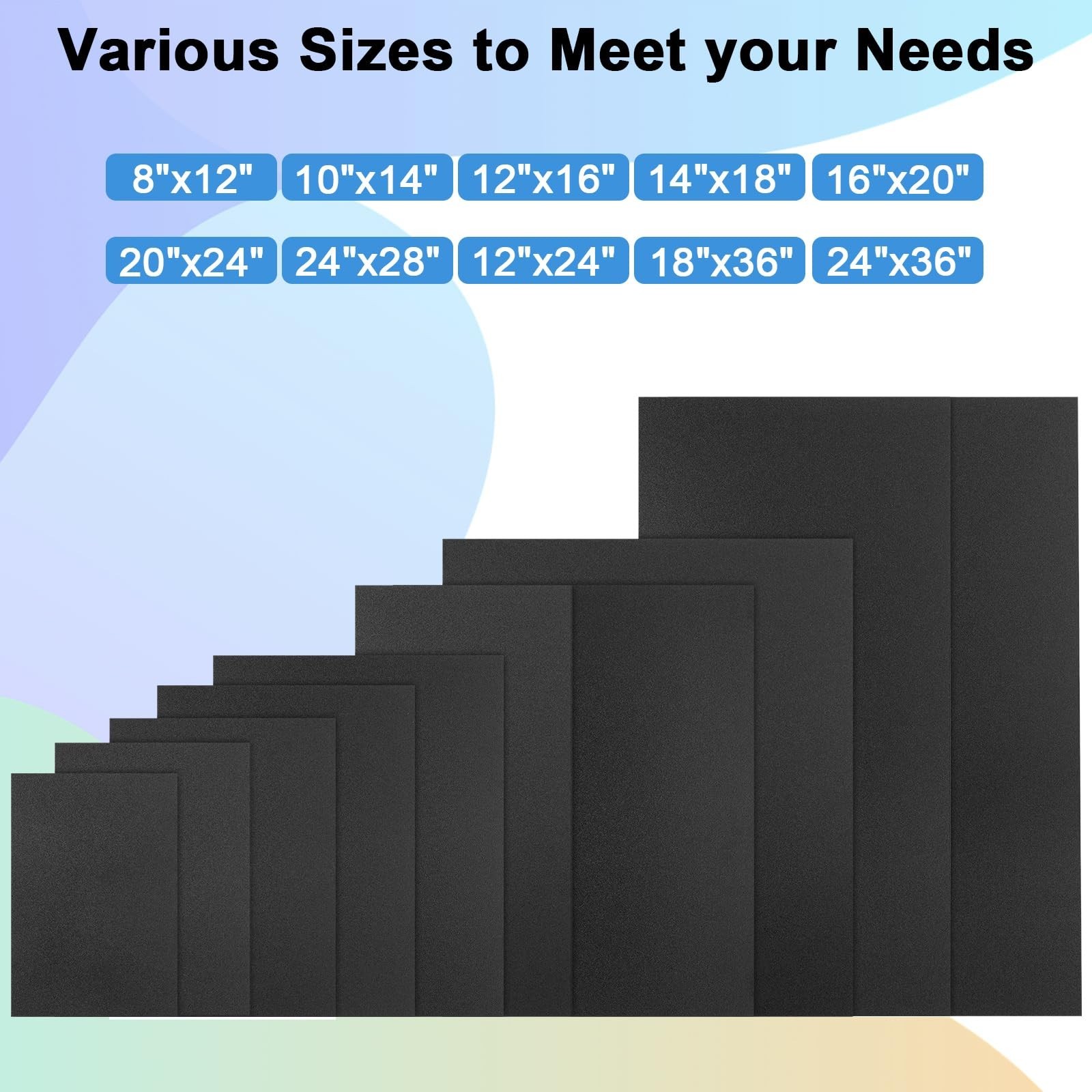 2Pack Black ABS Plastic Sheet 18″ x 36″ x 1/8″ Thick Black Rigid Thermoplasti…
