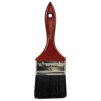 China Bristle Brush, 1/2 in Thick, 2 in Trim, Black China, Wood Handle Pack of
