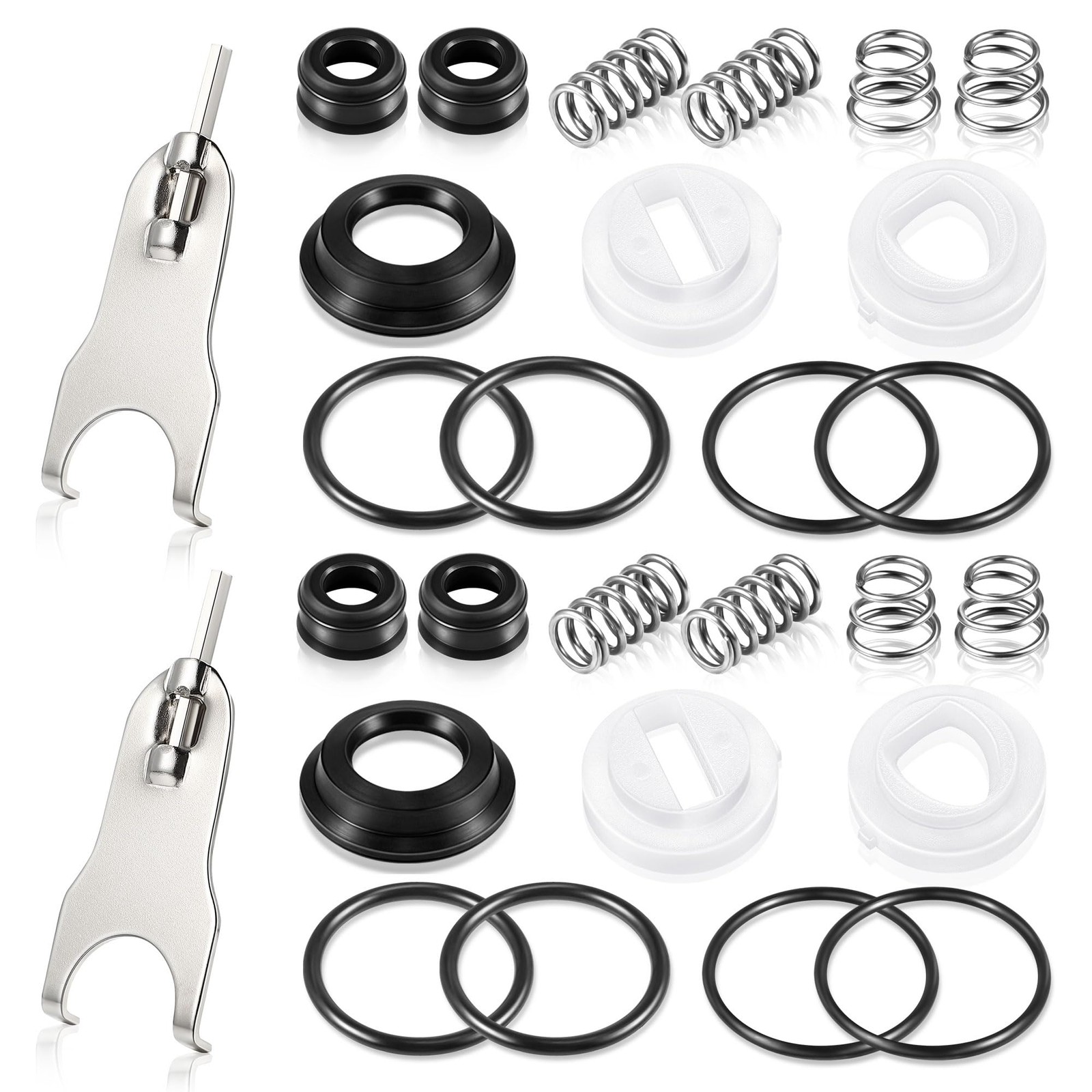 Dreyoo 2 Pack Bathroom Shower Faucet Repair Kit, Compatible with Black
