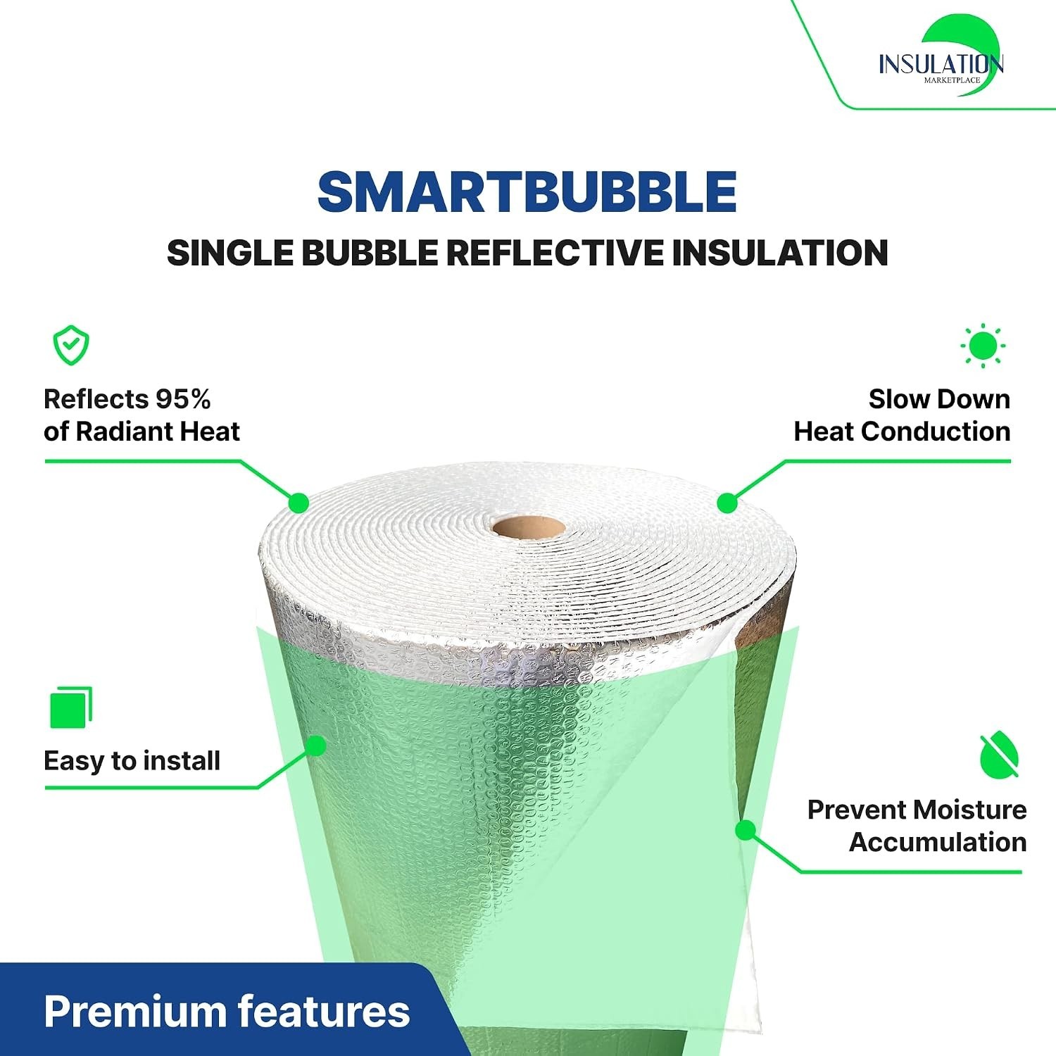 DIY Reflective Thermal Shield 24″ x 10ft – Versatile Insulation Sheet for Home