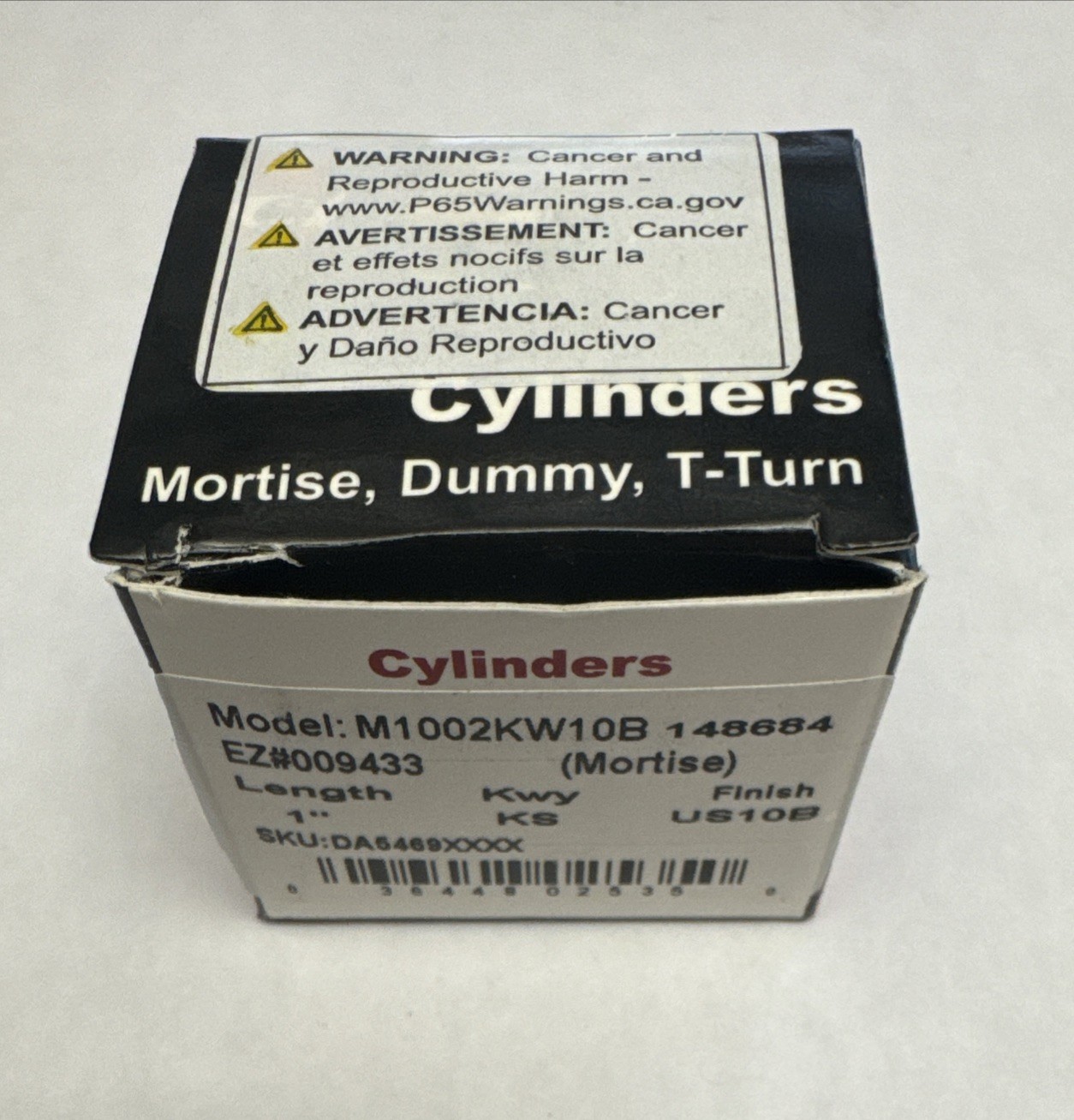 1” Mortise Cylinder – KW1 – Custom Pinning – Pin to Code – Kwickset
