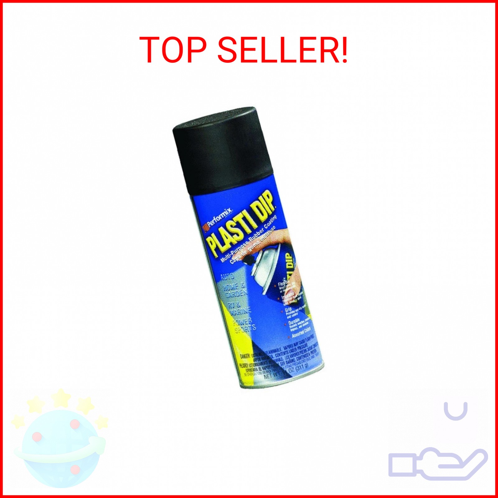 Plasti Dip Plasti Dip11203-6 Black Rubber Coating Spray – 11 oz. (Pack of 1)