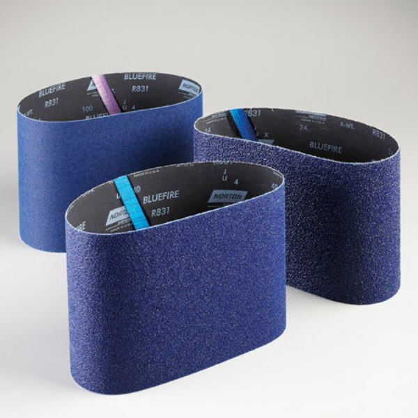 Norton Bluefire Sanding Belts 7-7/8″ x 29-1/2″ Hummel Box/10 Belts #100