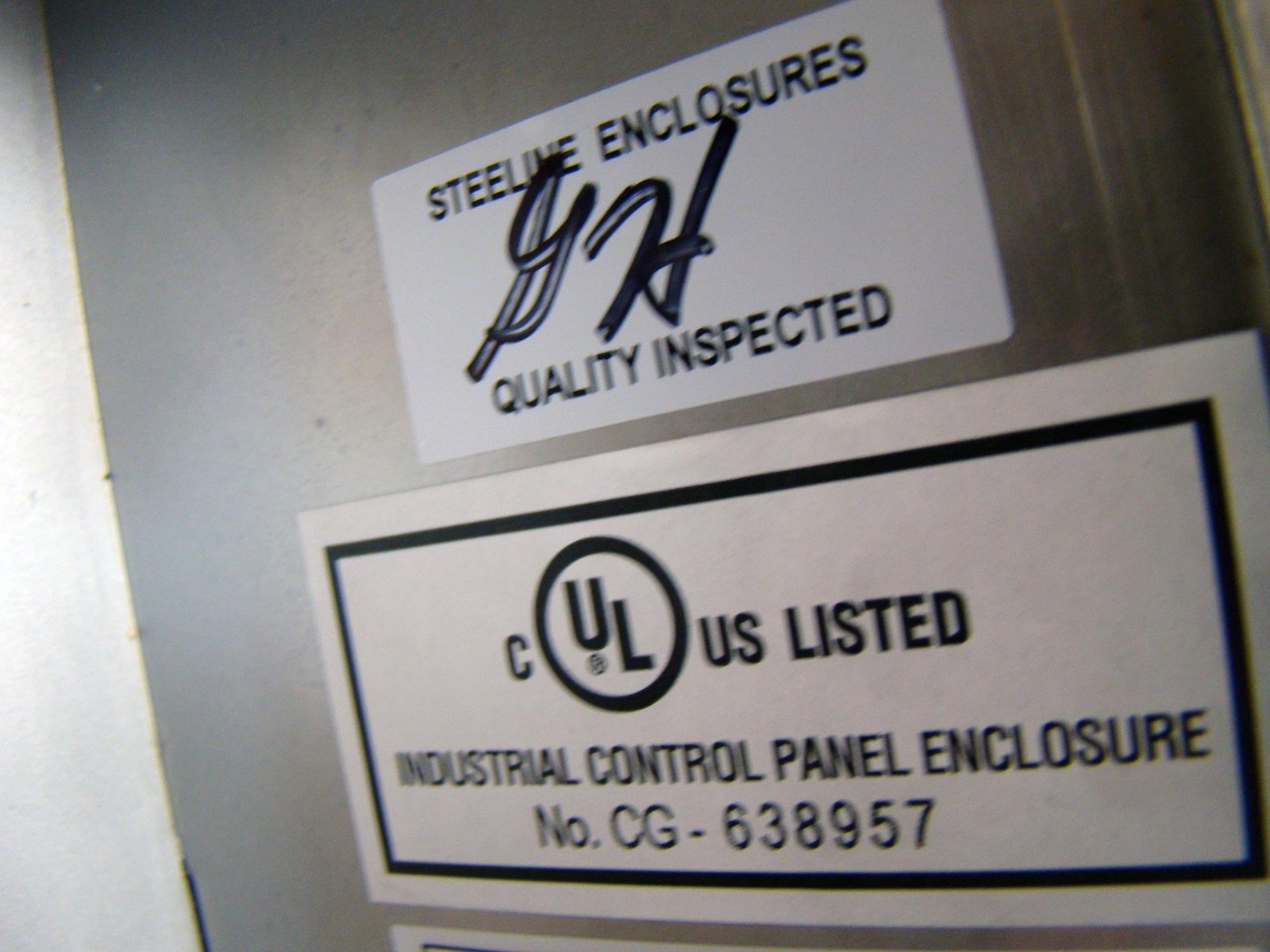 10 x 10 x 5 Steeline Industrial Control Panel Enclosure 101005A10L4X01/C W/4 Con