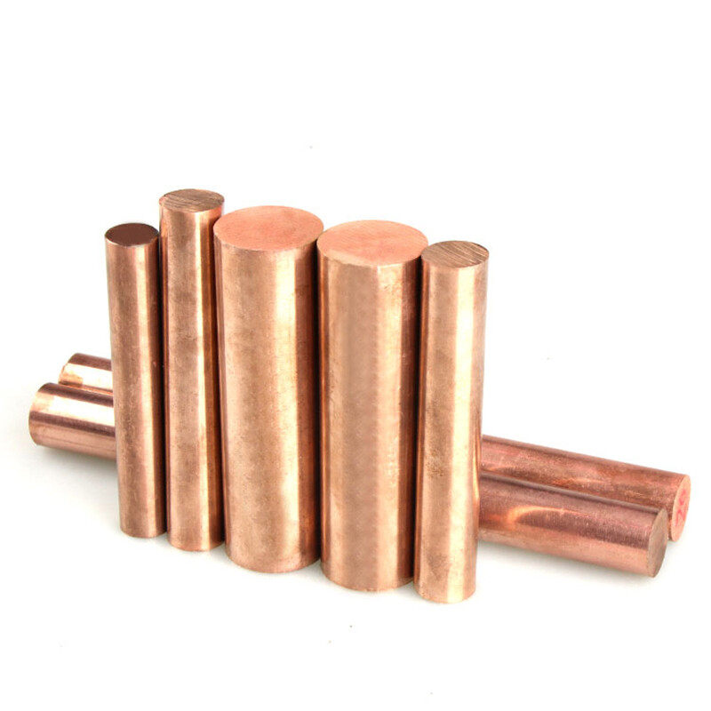 Copper Round Solid Rod Bar Ø 3/4/5/6/7/8/9/10/12/14/15/16/18/20-40mm Diameter