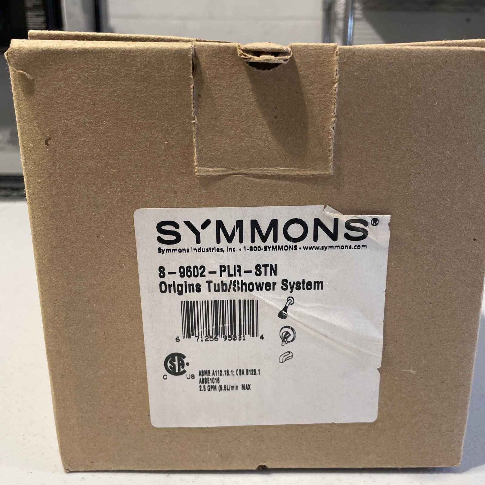 Symmons S-9602-PLR-STN Origins Tub Shower System Satin Nickel