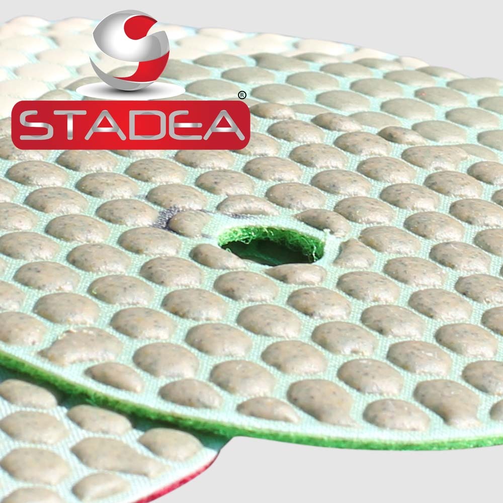 STADEA 4″ Diamond Dry Concrete Stone Marble Granite Polishing Pads 8+1 Set Kit