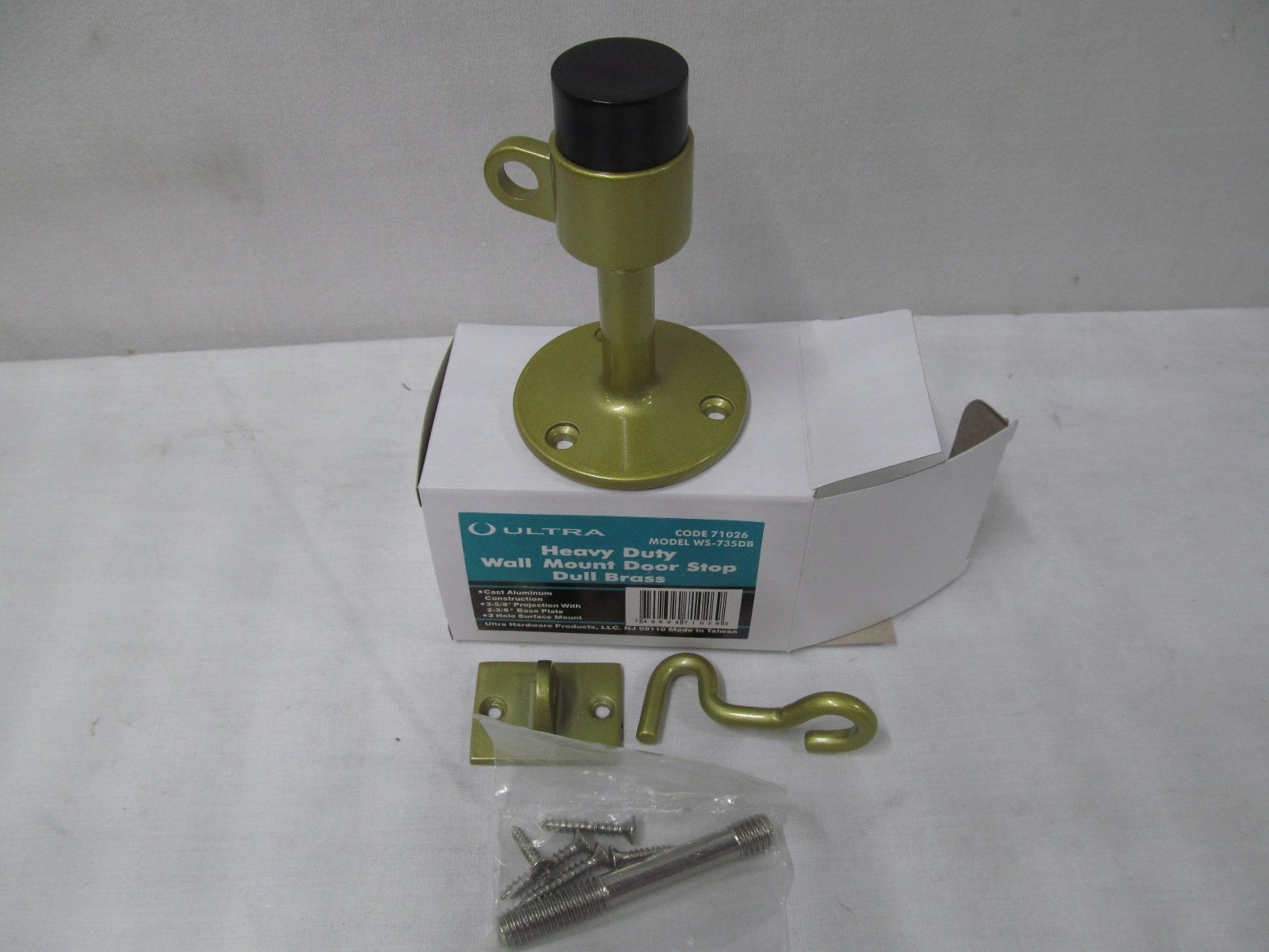 ULTRA 71026 WS-735DB LOT OF 6 EA HEAVY DUTY WALL MOUNT DOOR STOP BRASS