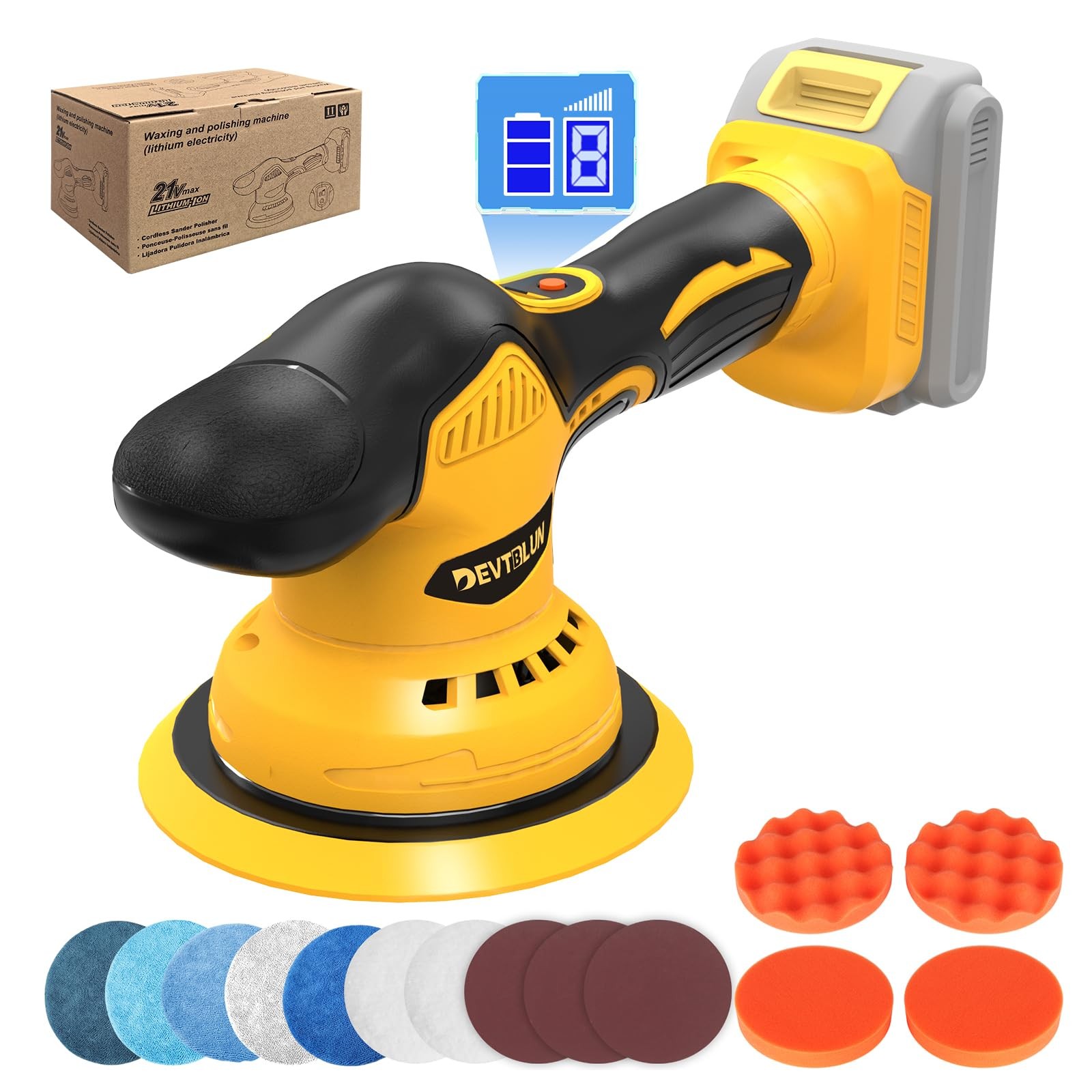 Cordless Car Buffer Polisher Kit Compatible with Dewalt 20V Battery(NO Batter…