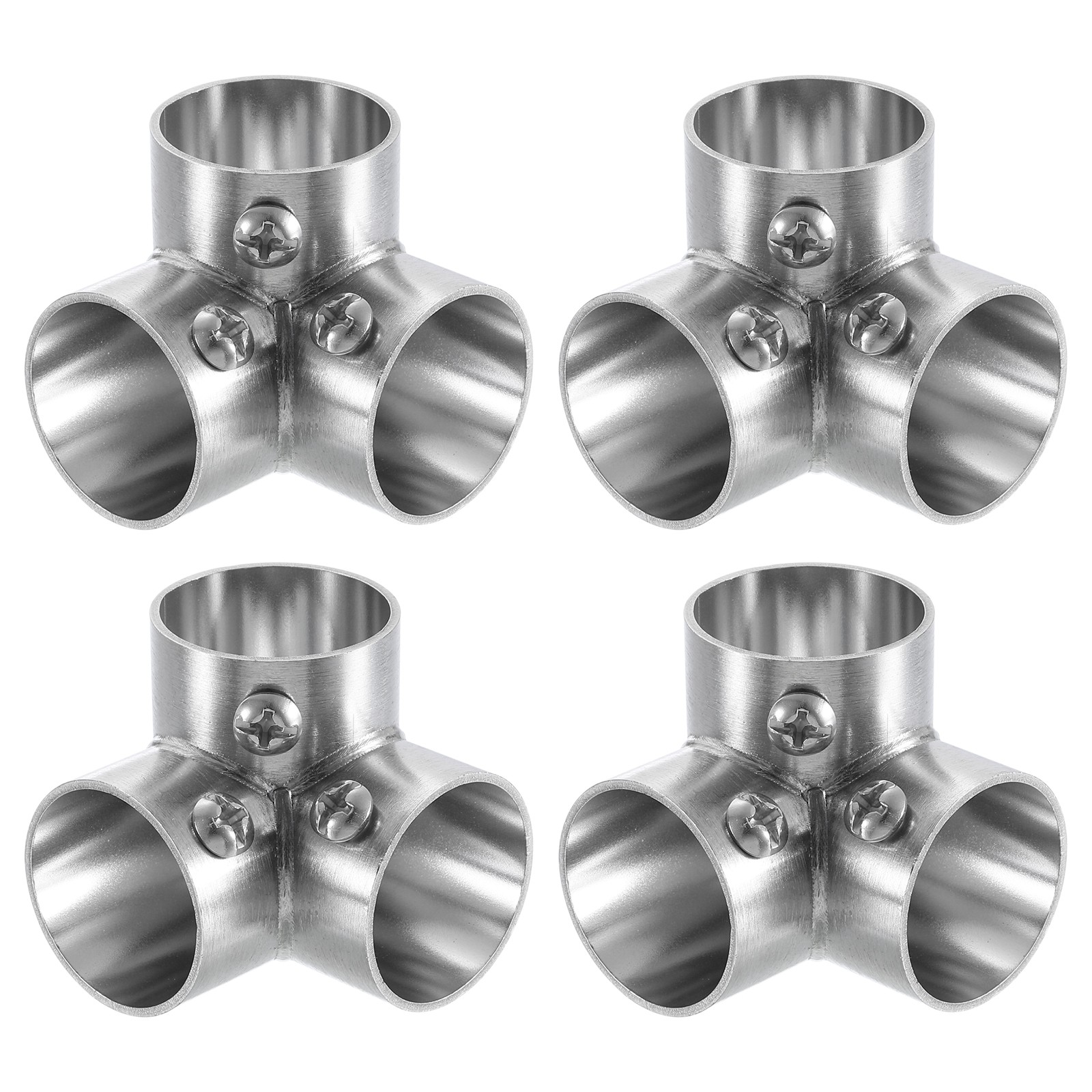 4Pcs 90 Degree 3-Way Elbow Pipe Fitting Connector Fit 1″ OD Pipe