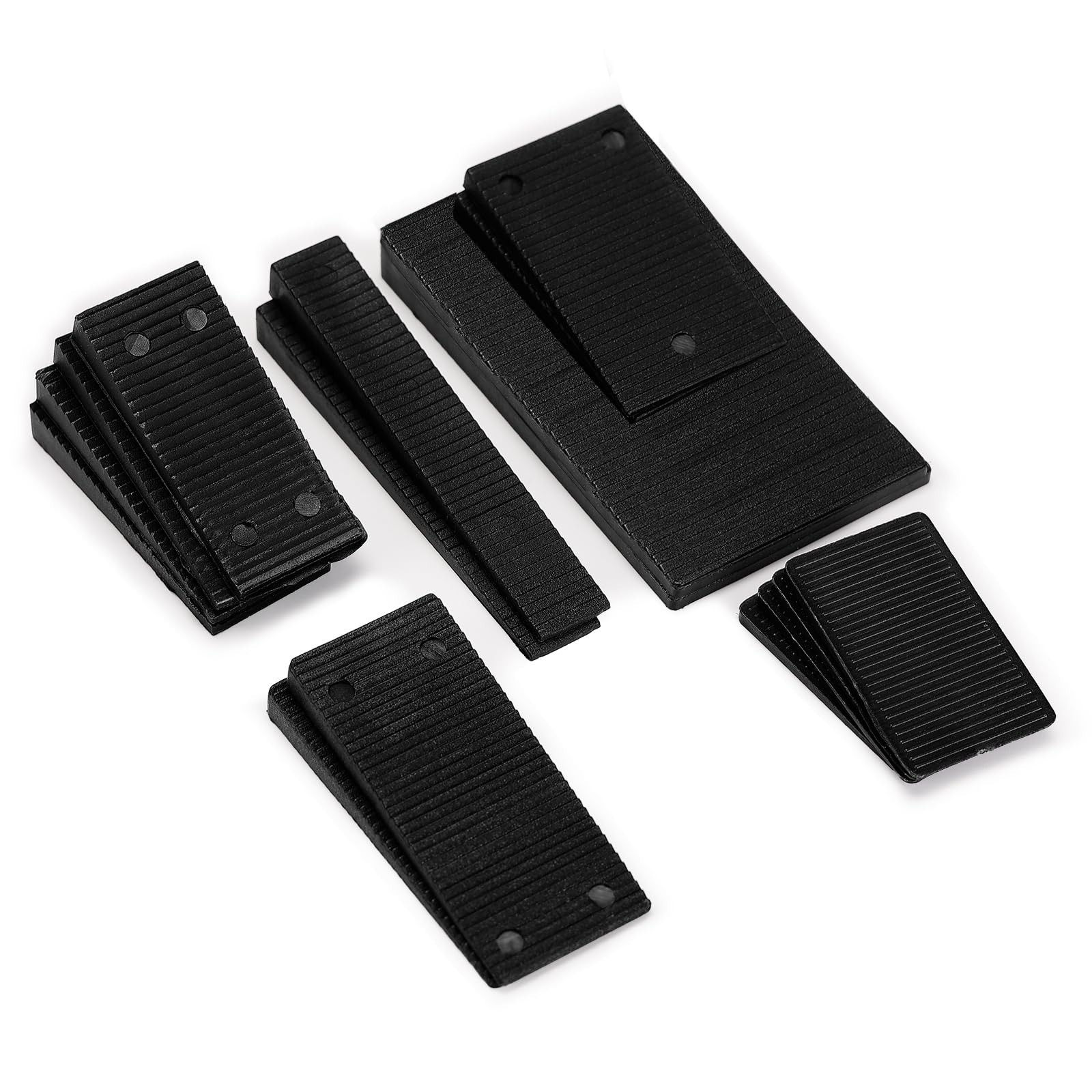 16 Pack Multiple Size Slopes Black Plastic Composite Shims Leveling Wedges fo…