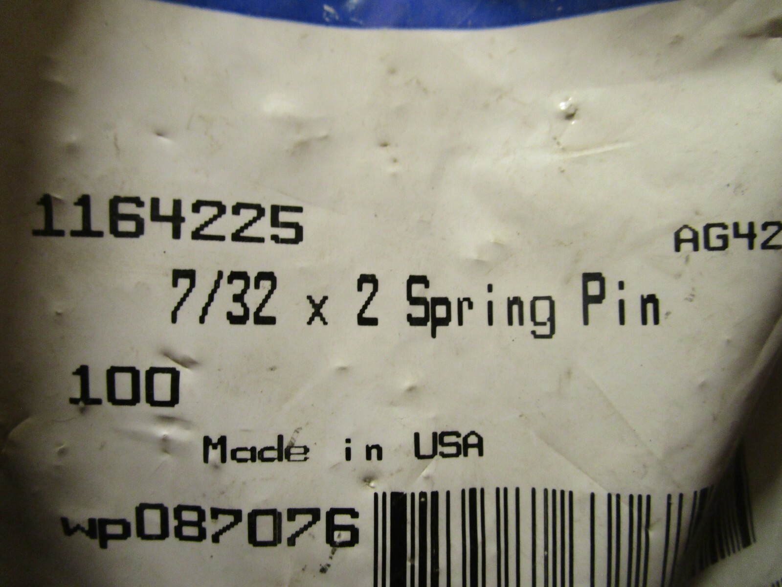 7/32″ x 2″ Plain Finish Steel Slotted Spring Pin QTY 100